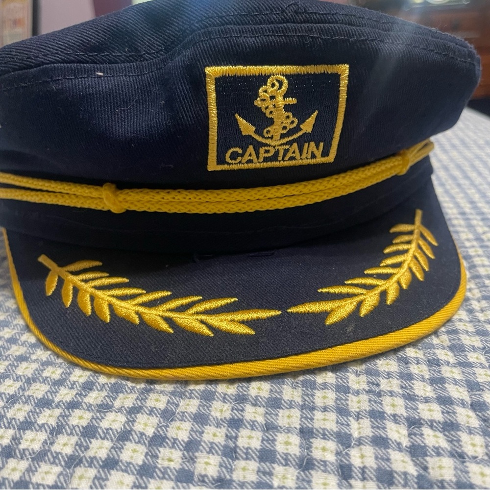 Navy Blue Captain Sailor Fashion Hat— ONE SIZE
